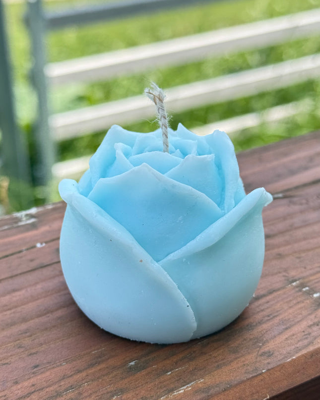 Bougie moulées rose bleu
