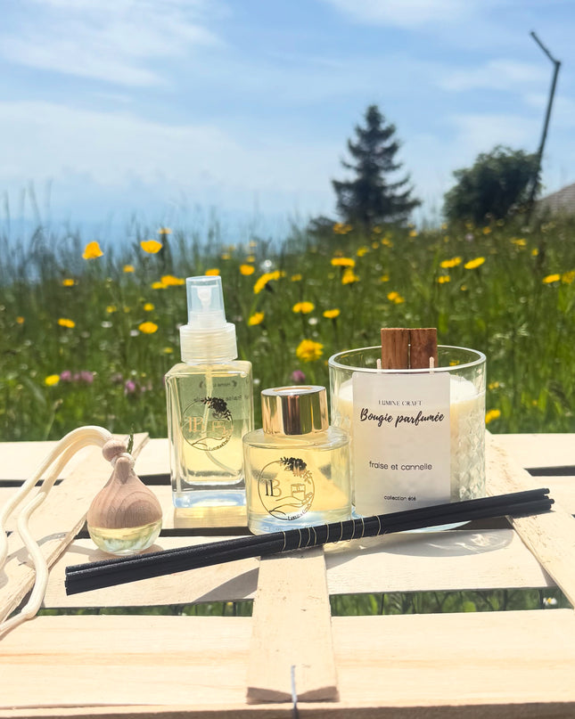 Coffret Parfumé Fraise & Cannelle – Ambiance Douce & Épicée